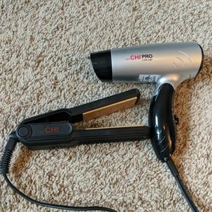 Chi Pro mini travel blow dryer and straightener